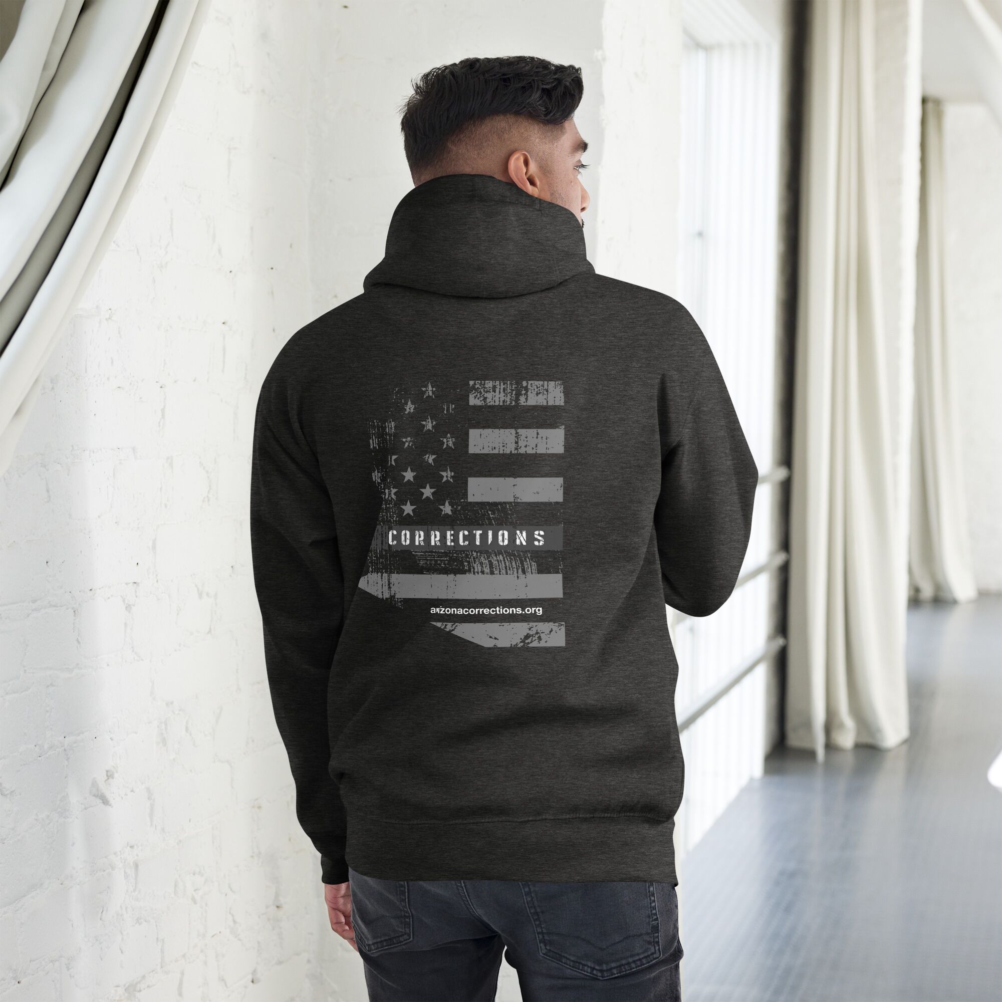 Unisex Hoodie - Arizona Corrections Silver Line Design - Image 9