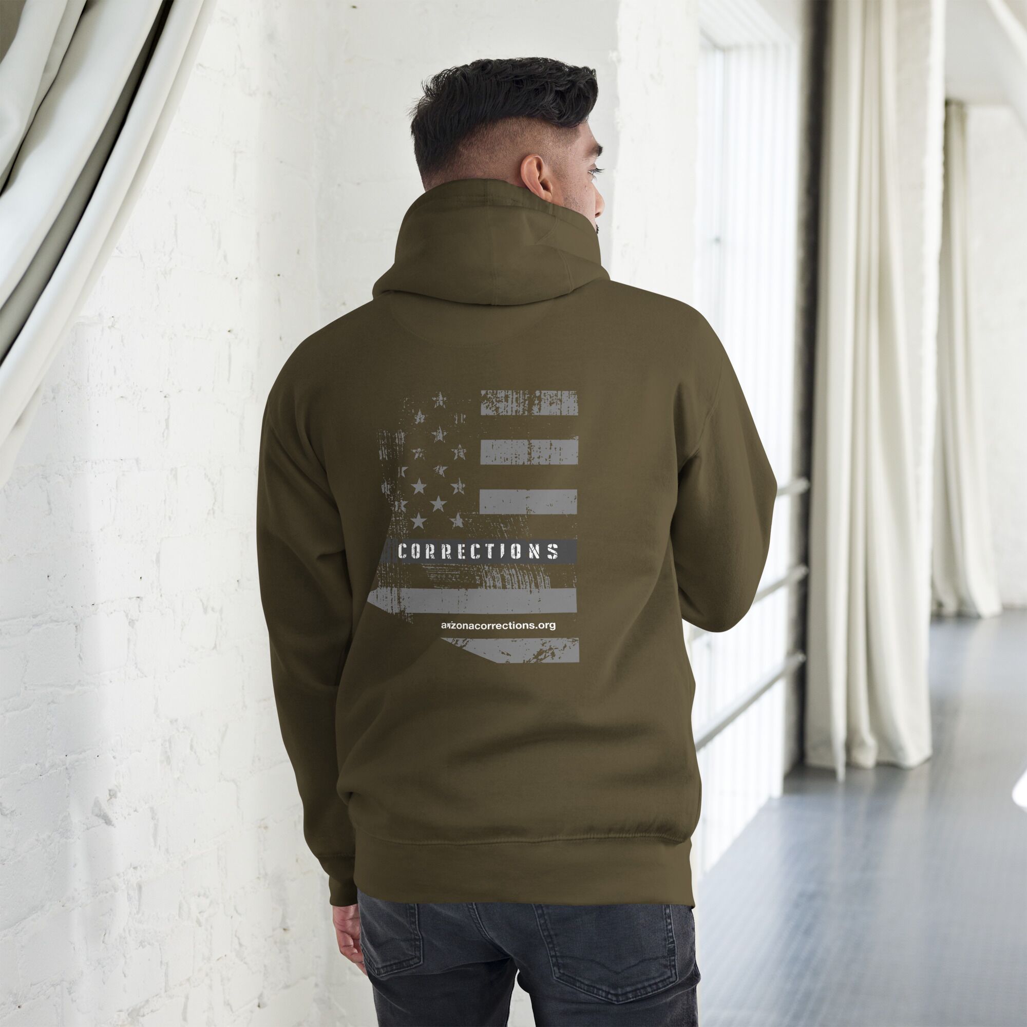Unisex Hoodie - Arizona Corrections Silver Line Design - Image 11