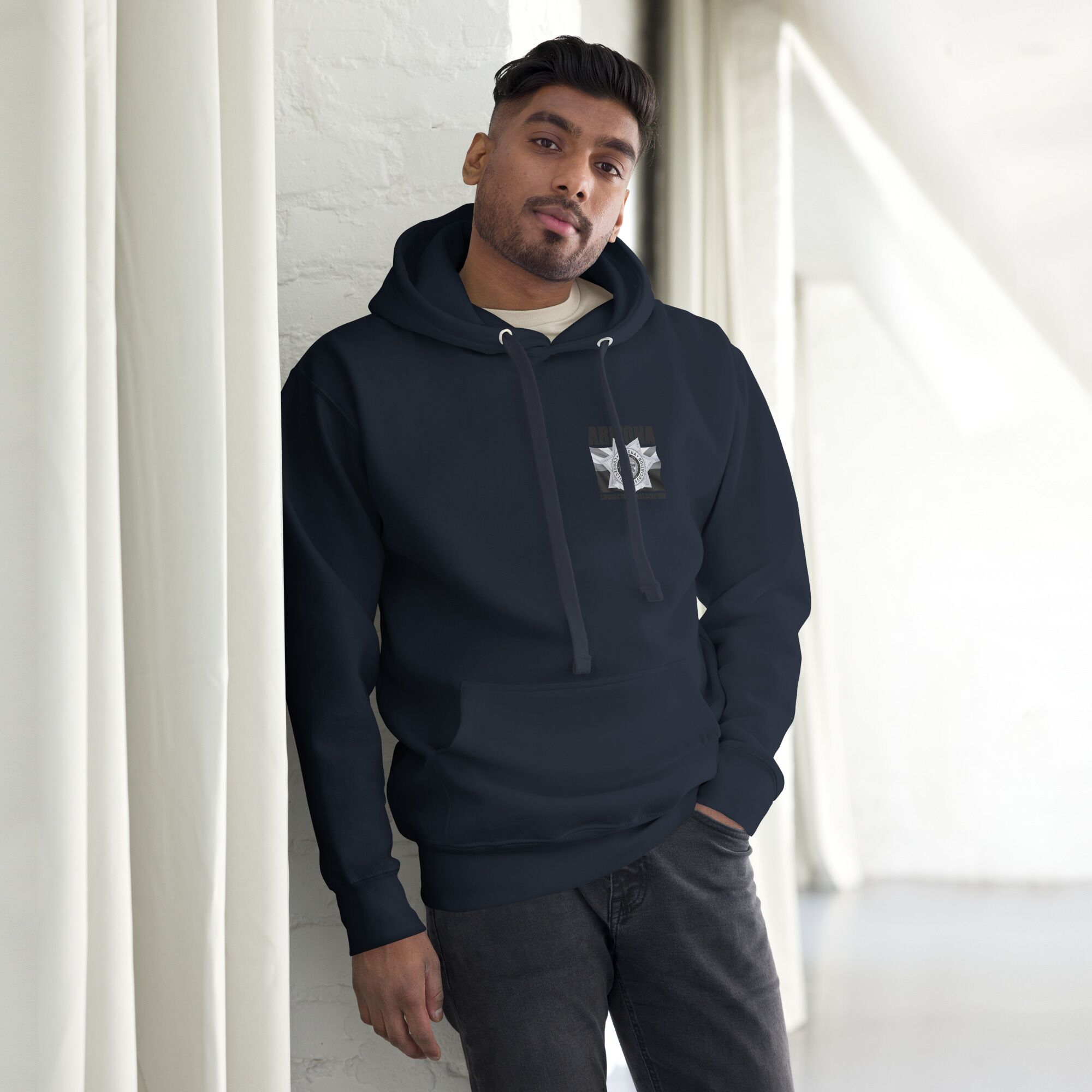 Unisex Hoodie - Arizona Corrections Silver Line Design - Image 6