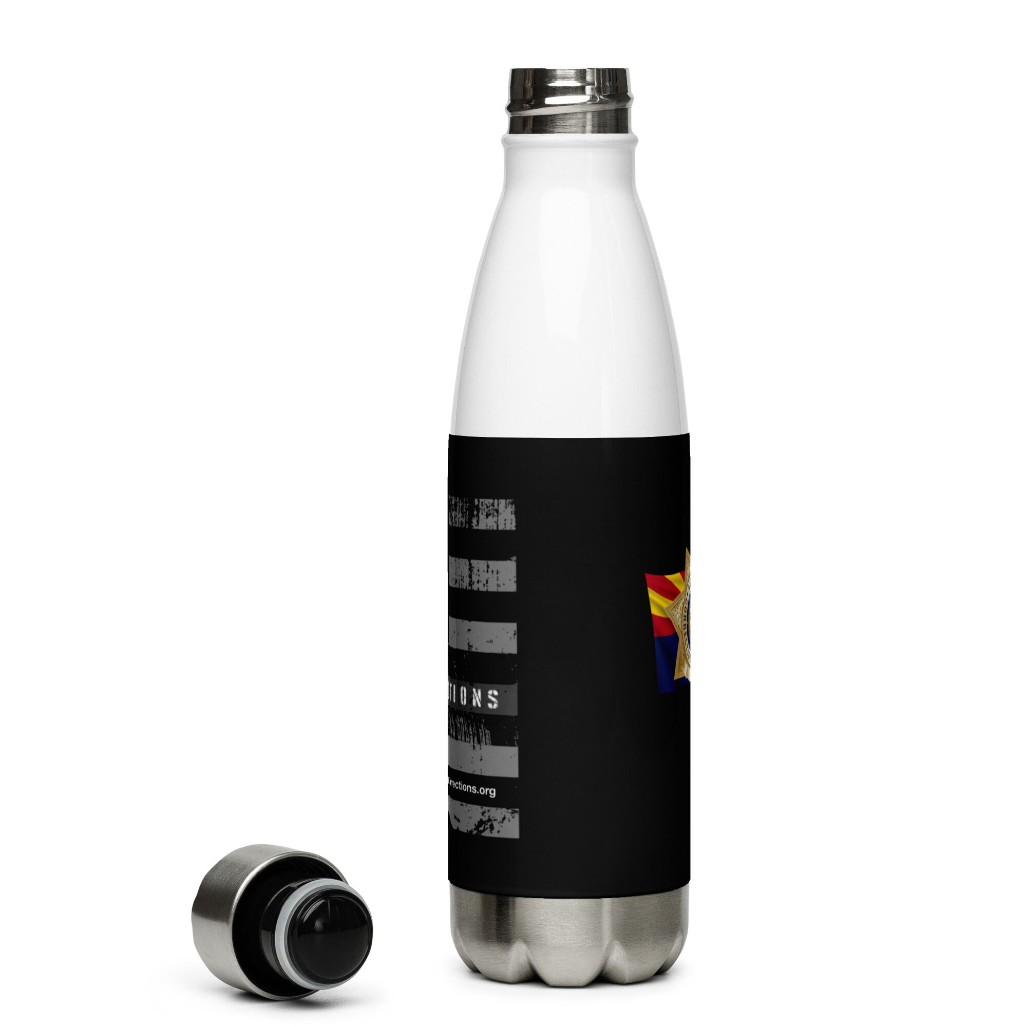 Stainless Steel Water Bottle - Arizona Corrections Flag - Image 2