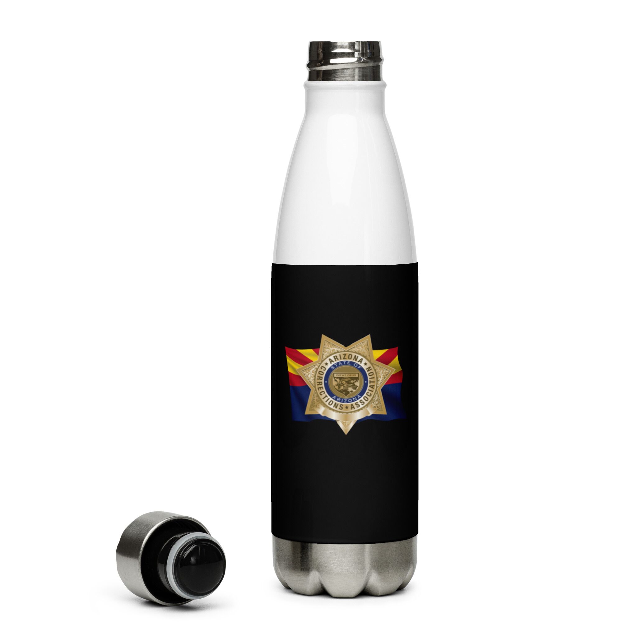 Stainless Steel Water Bottle - Arizona Corrections Flag - Image 5
