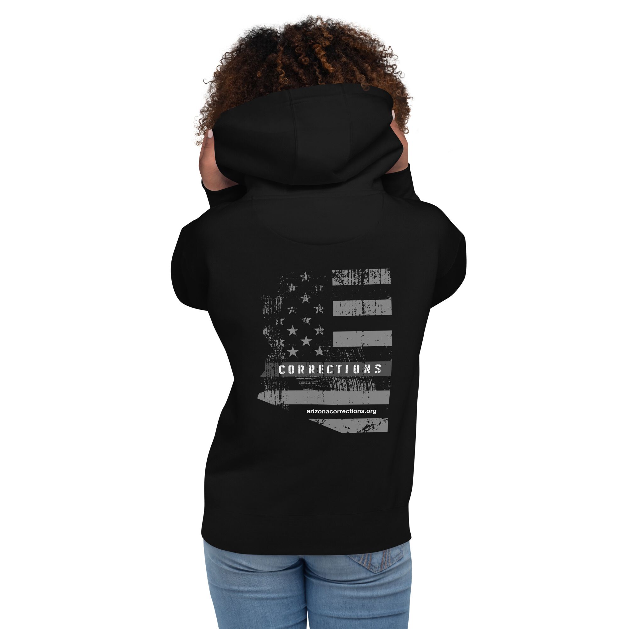Unisex Hoodie - Arizona Corrections Silver Line Design - Image 3