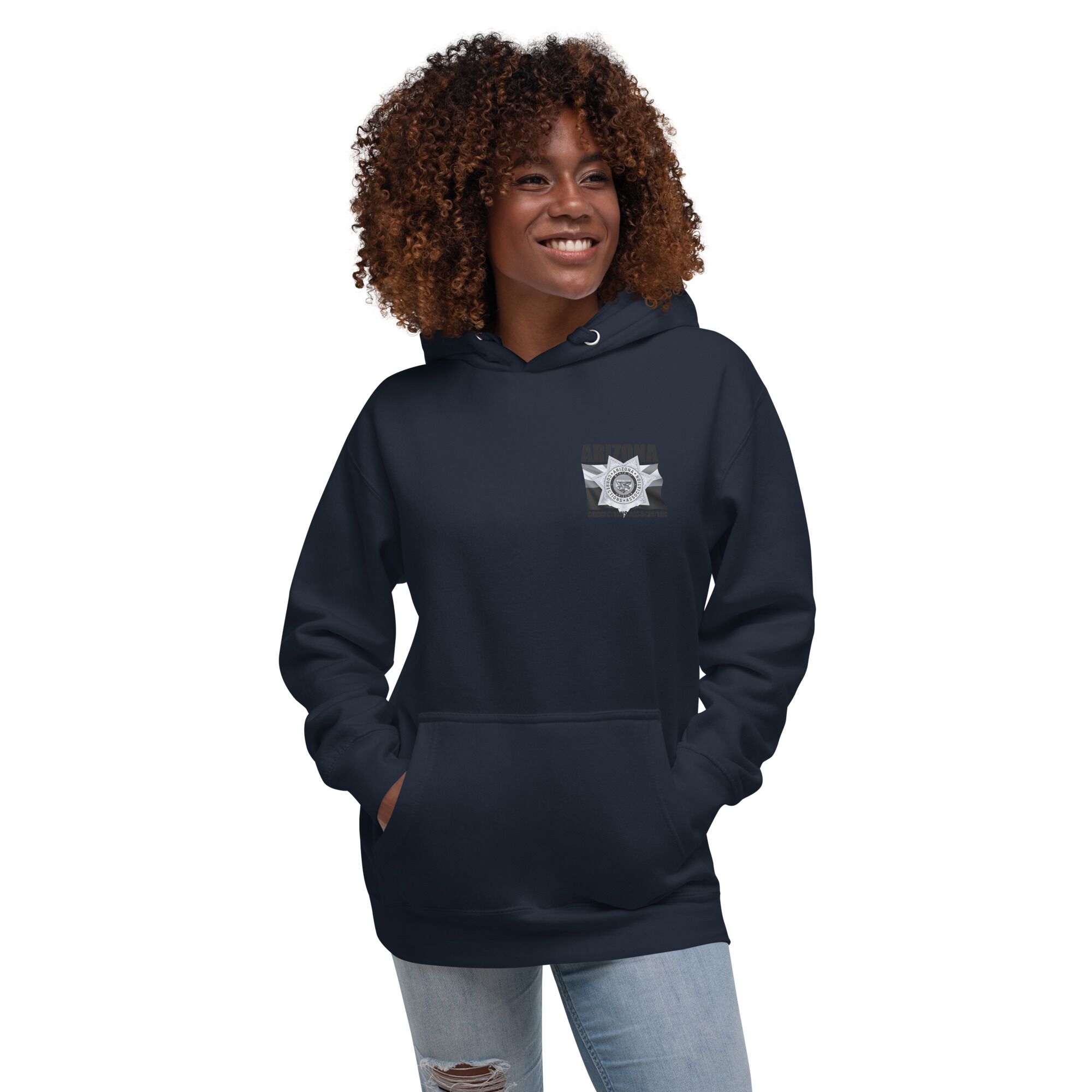 Unisex Hoodie - Arizona Corrections Silver Line Design - Image 4